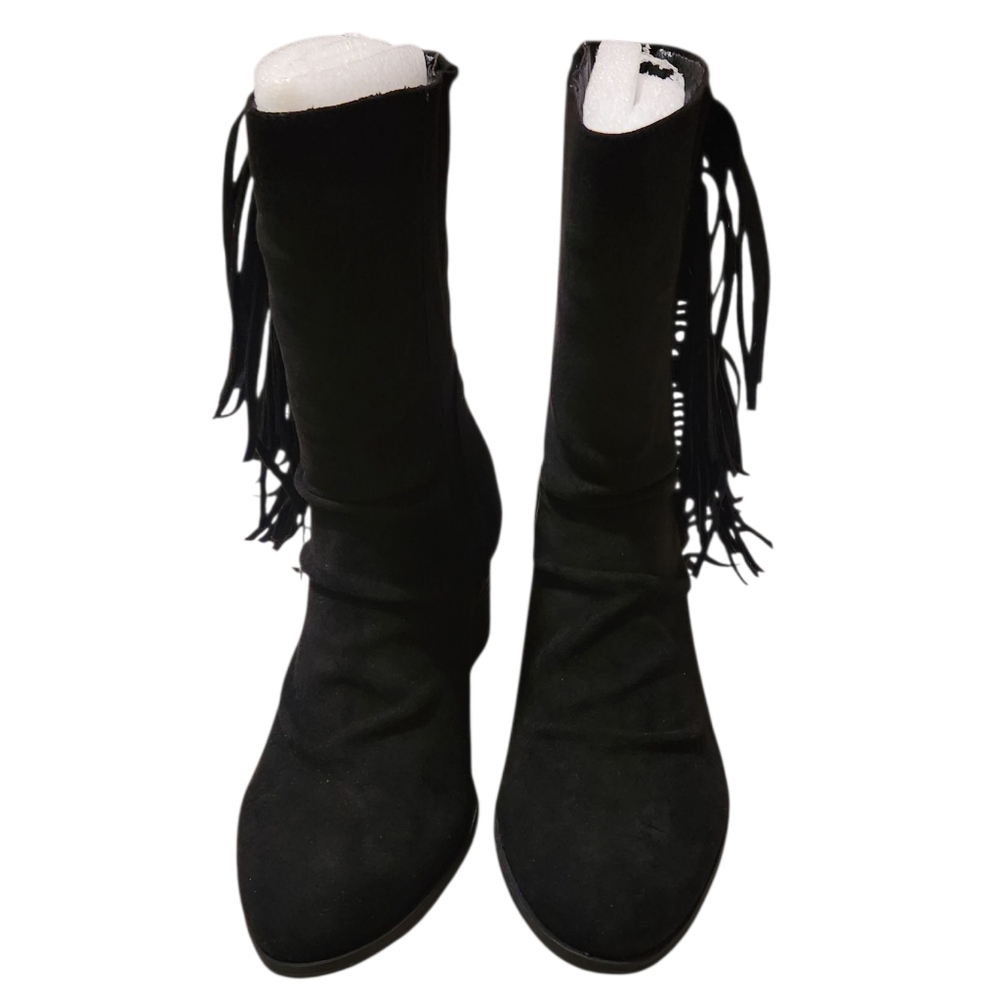 Women’s Size 10 Very G Foxie Black Fringe Boots